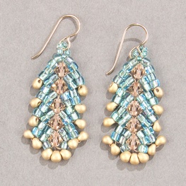 Champagne Bird of Paradise Crystal Earrings